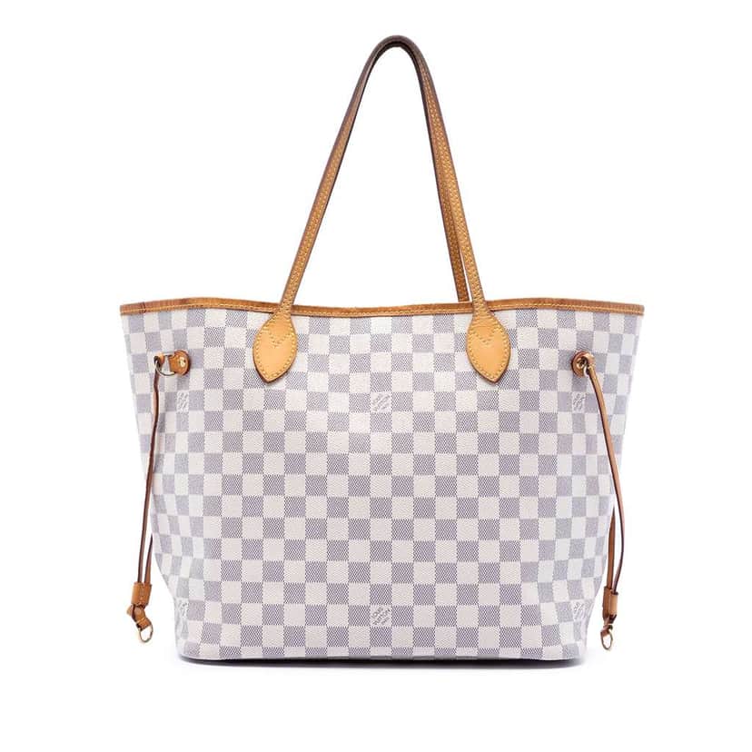 Louis Vuitton Damier Azur Neverfull MM White Very good condition - Front View