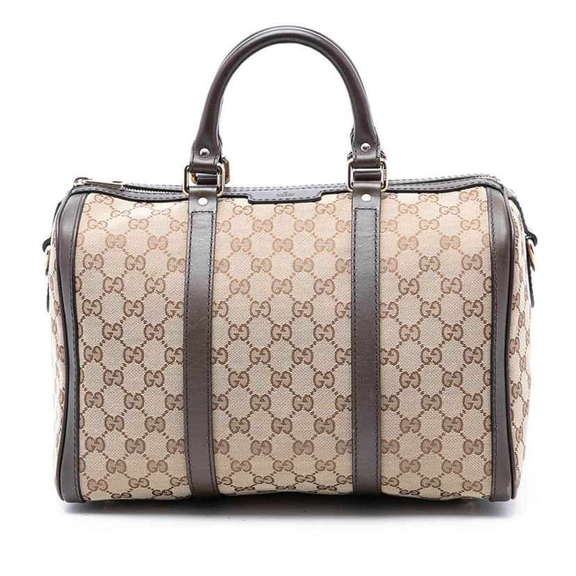 Gucci Medium GG Canvas Joy Boston Bag Brown Canvas Very good condition - Front View