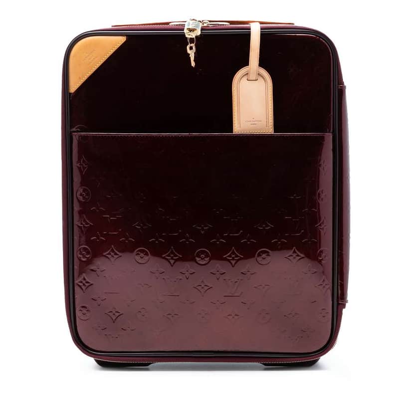 Louis Vuitton Monogram Vernis Pegase 45 Red Leather Very good condition - Front View