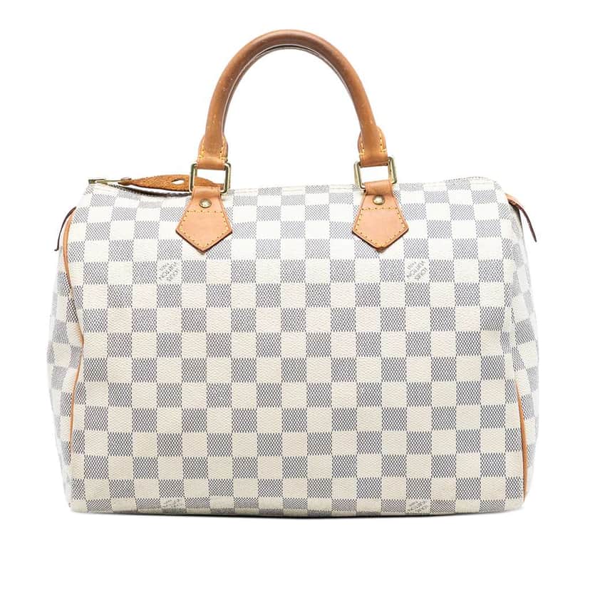 Louis Vuitton Damier Azur Speedy 30 White Very good condition - Front View