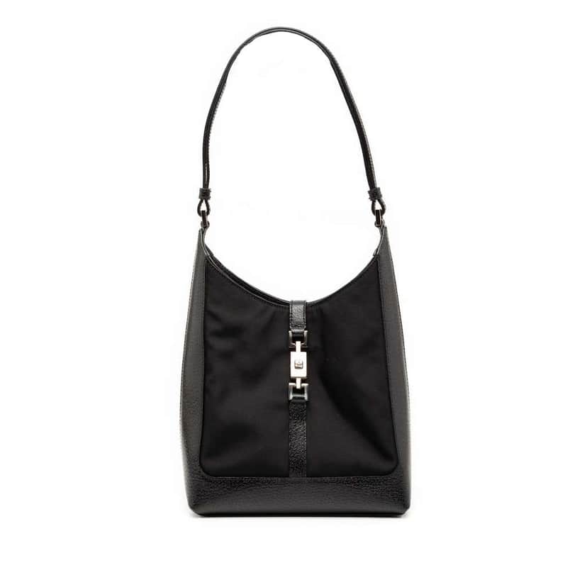 Gucci Canvas Jackie Shoulder Bag Black Canvas Very good condition - Front View