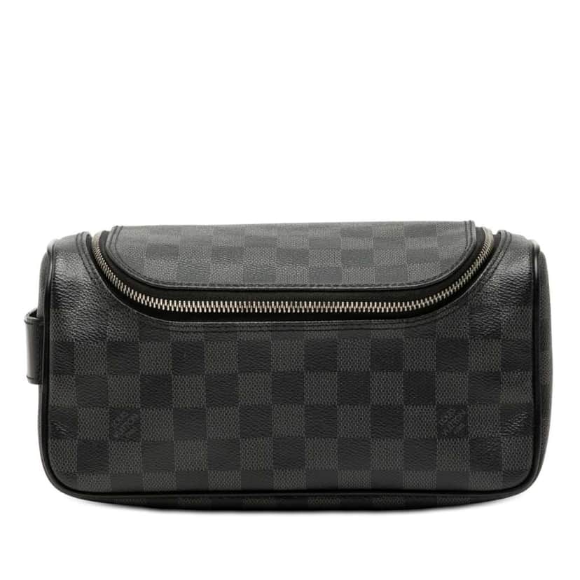 Louis Vuitton Damier Graphite Toiletry Pouch Black Good condition - Front View