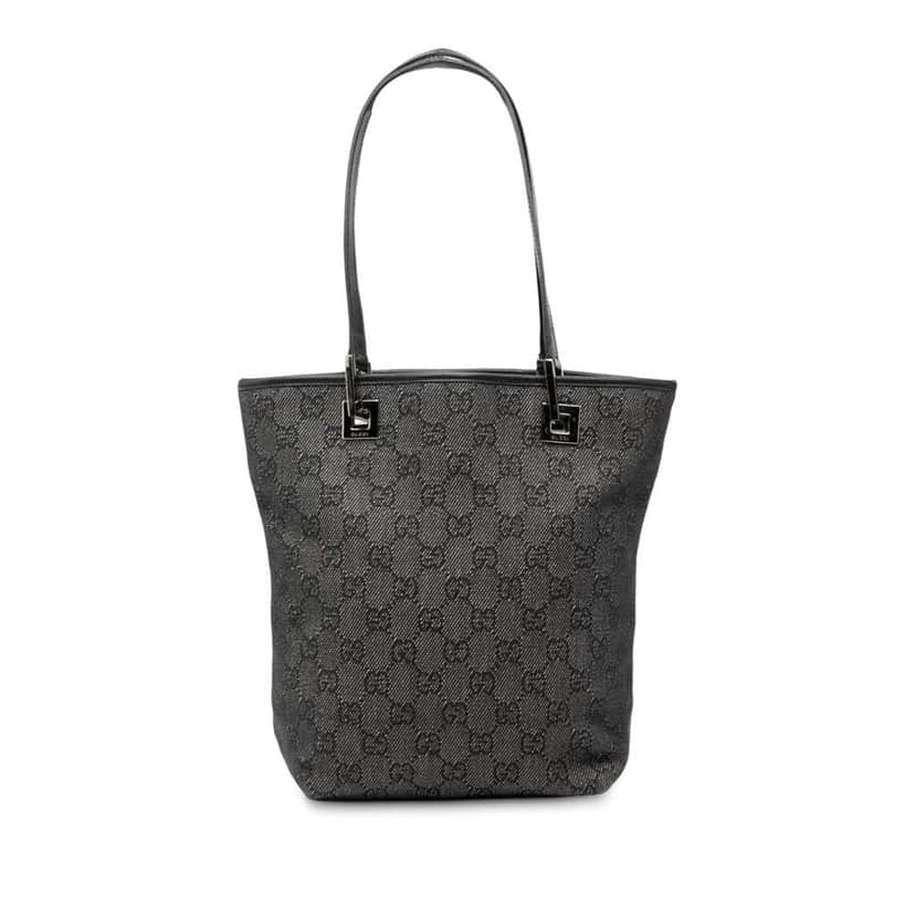 Gucci GG Denim  Shoulder Bag Grey Denim Good condition - Front View