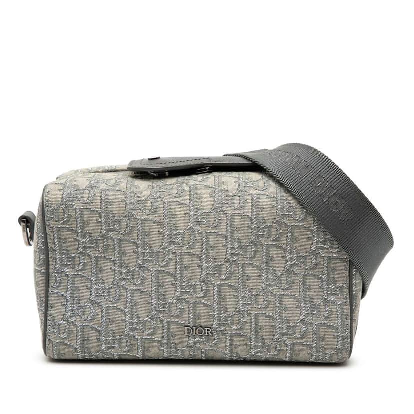 Dior Oblique Canvas Lingot 22 Bag Grey Canvas Good condition - Front View