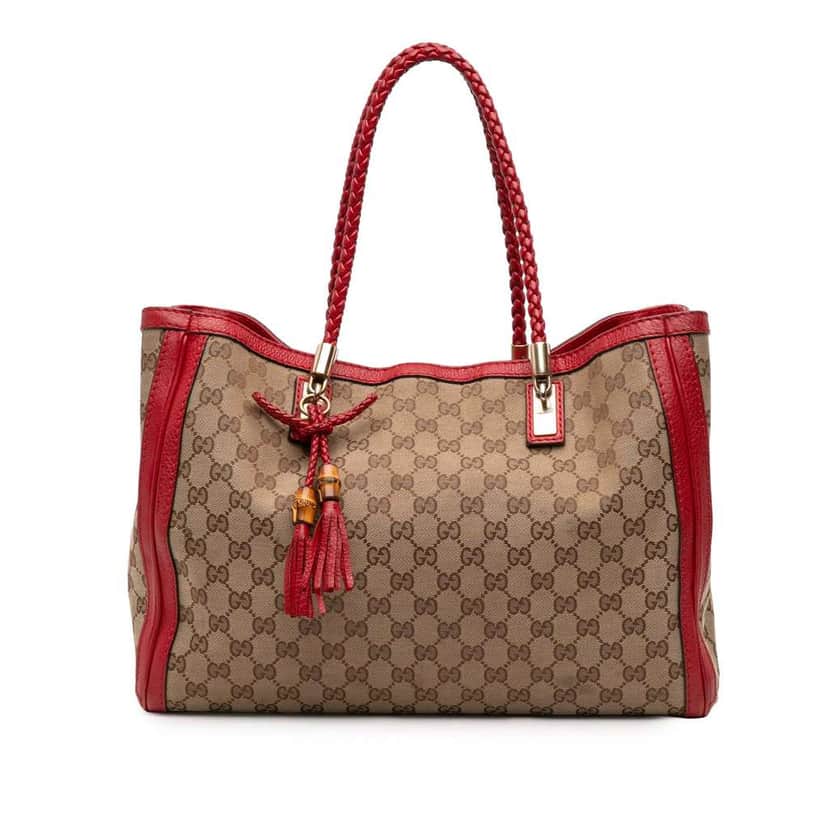Gucci Medium GG Canvas Bella Tote Brown Canvas Very good condition - Front View