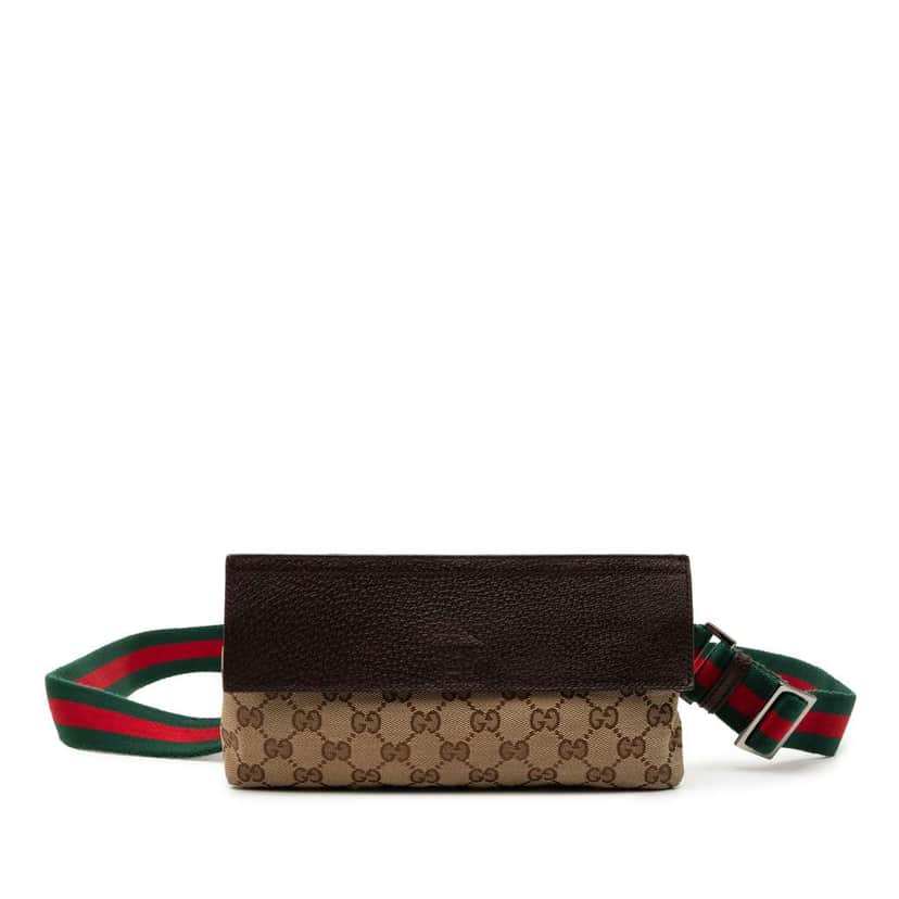 Gucci GG Canvas Web Crossbody Brown Canvas Very good condition - Front View