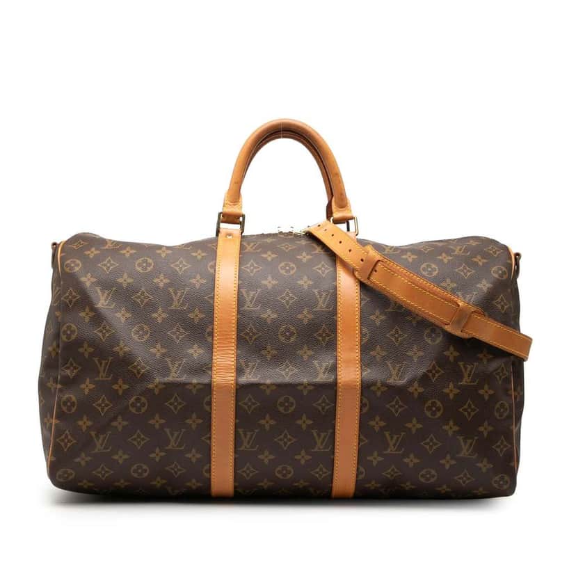 Louis Vuitton Monogram Keepall Bandouliere 50 Brown Good condition - Front View