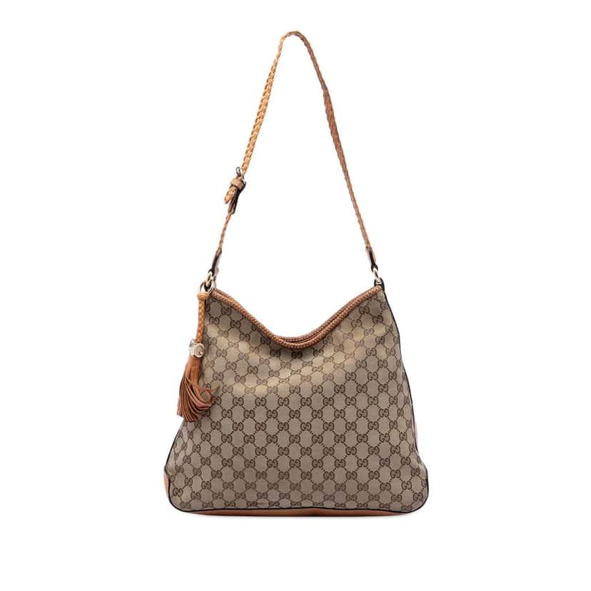 Gucci GG Canvas Marrakech Shoulder Bag Brown Canvas Good condition - Front View