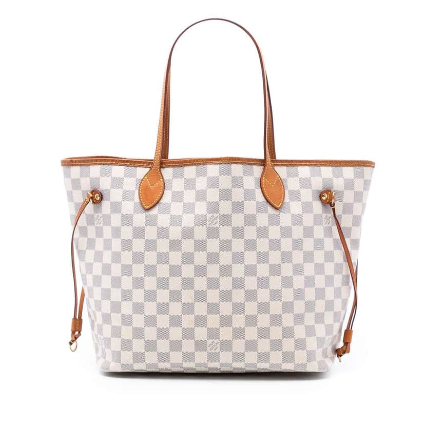 Louis Vuitton Damier Azur Neverfull MM White Very good condition - Front View