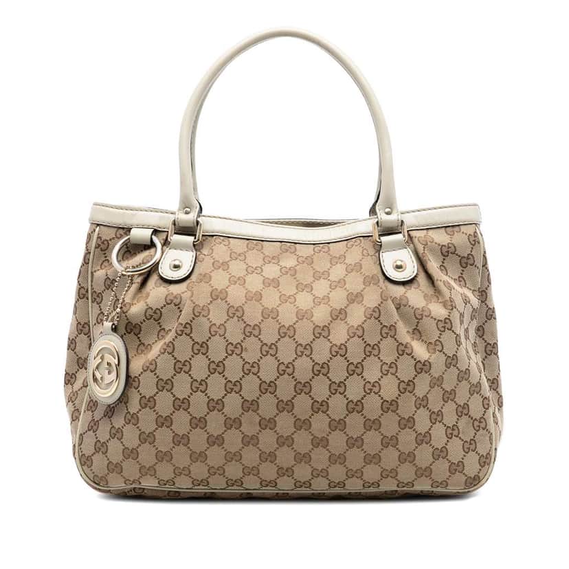 Gucci GG Canvas Sukey Tote Brown Canvas Very good condition - Front View