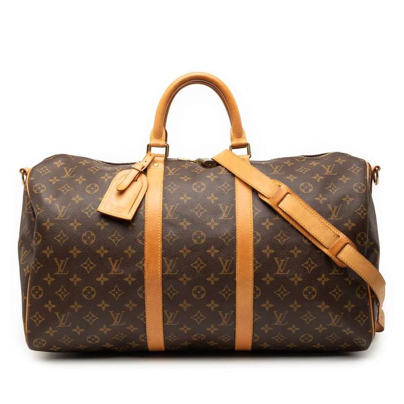 Louis Vuitton Monogram Keepall Bandouliere 50 Brown Good condition - Front View