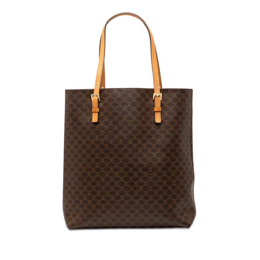 Celine Macadam Coated Canvas Tote Brown Canvas Good condition - Front View