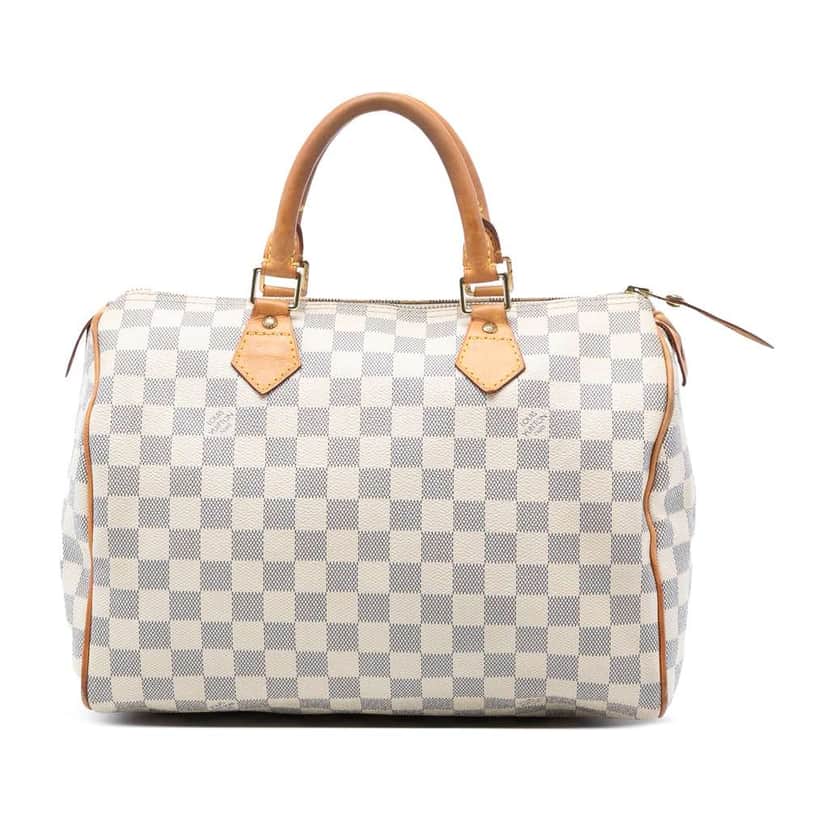 Louis Vuitton Damier Azur Speedy 30 White Very good condition - Front View