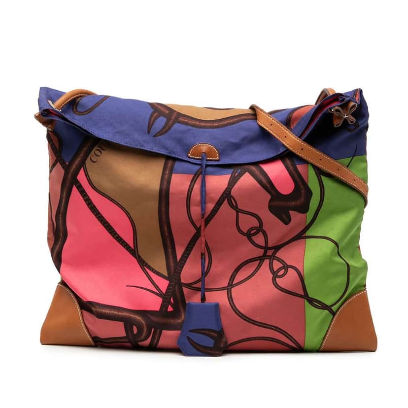 Hermès Silk and Barenia Coup de Fouet Silky City 38 Pink Silk Good condition - Front View