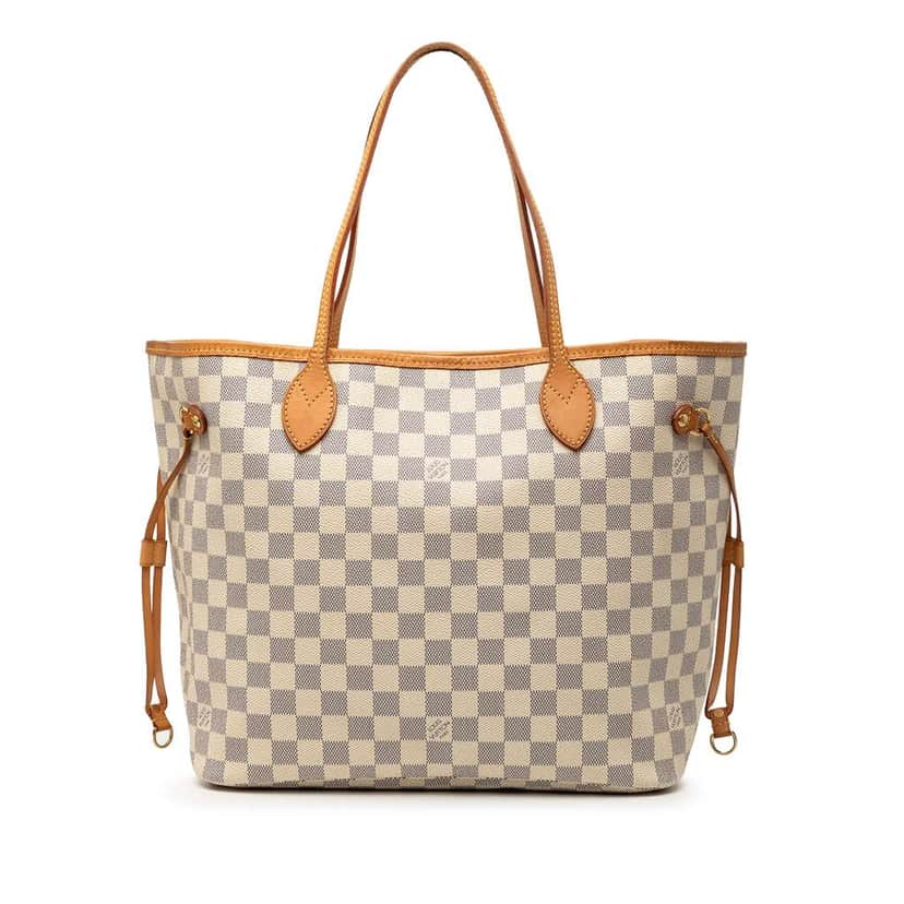 Louis Vuitton Damier Azur Neverfull MM White Very good condition - Front View