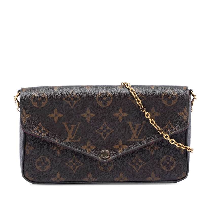 Louis Vuitton Monogram Pochette Felicie Brown Very good condition - Front View