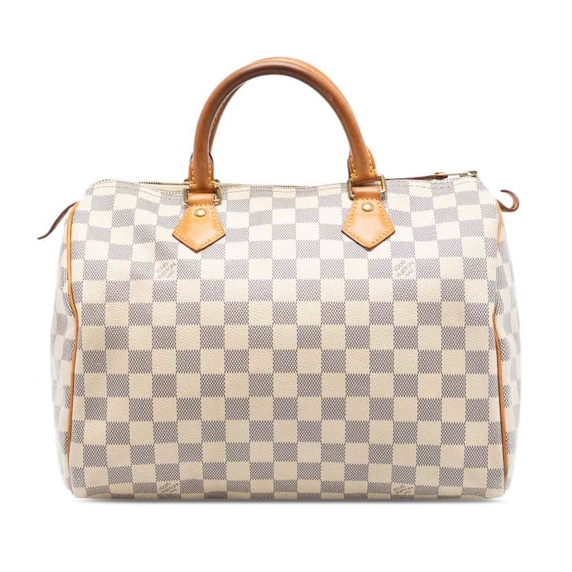 Louis Vuitton Damier Azur Speedy 30 White Very good condition - Front View
