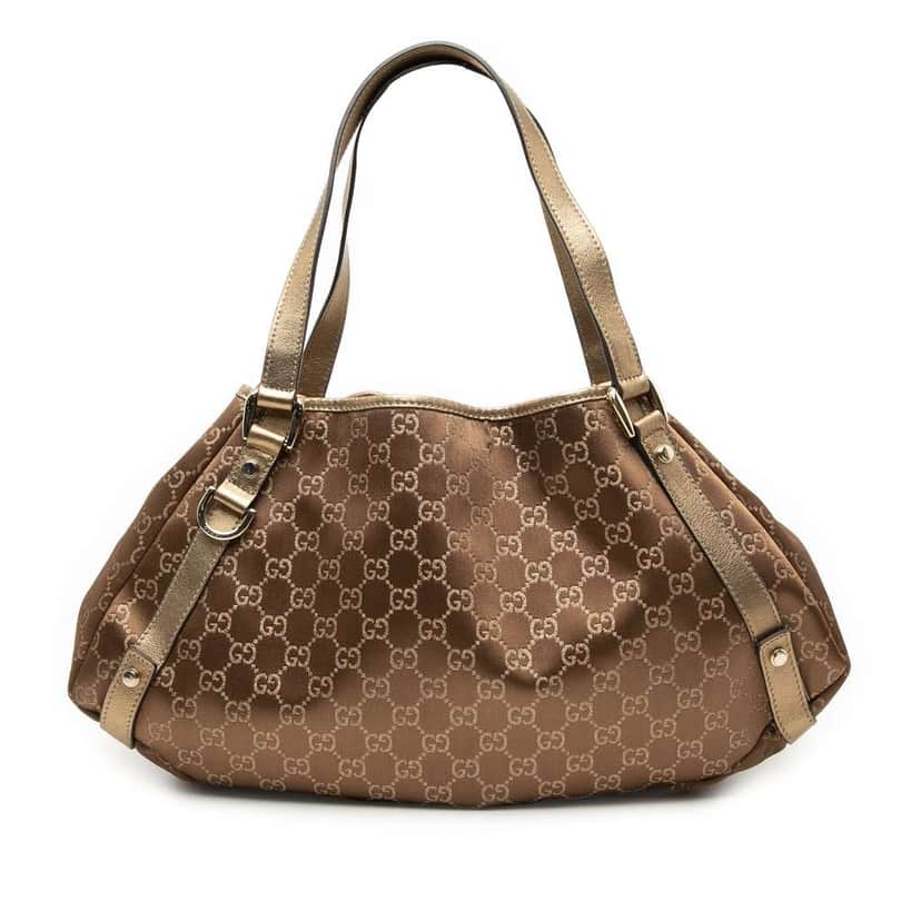 Gucci GG Canvas Abbey D Ring Tote Brown Canvas Good condition - Front View