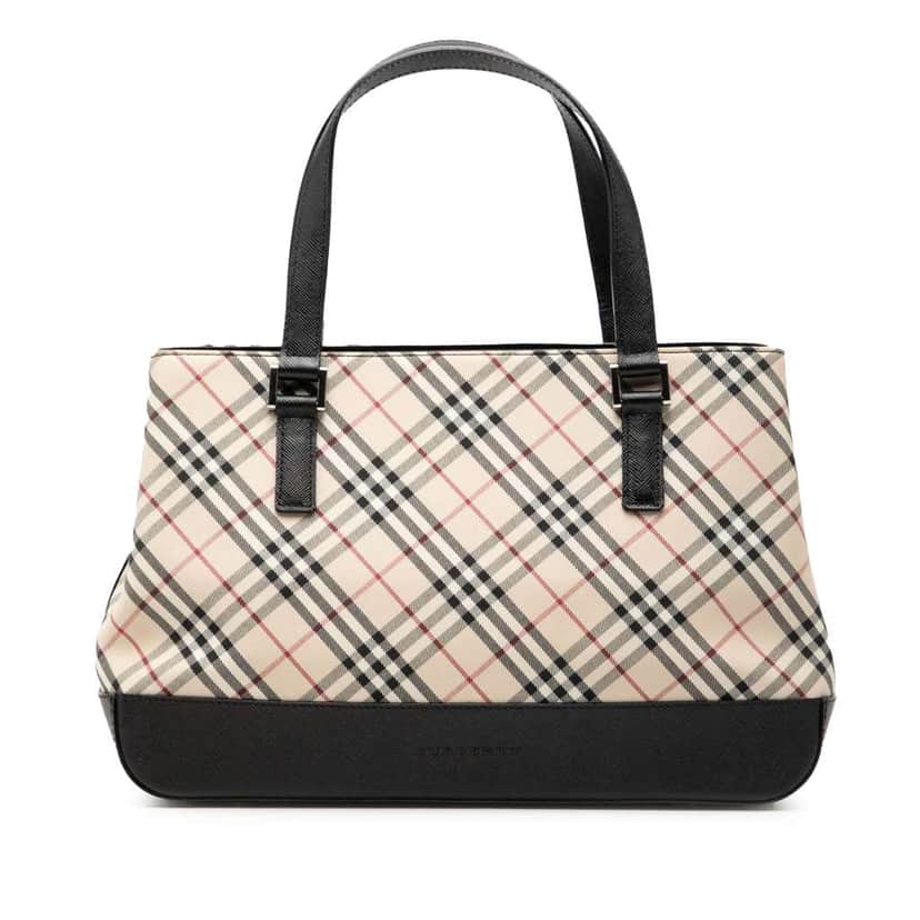 Burberry Nova Check Canvas Tote Brown Canvas Good condition - Front View