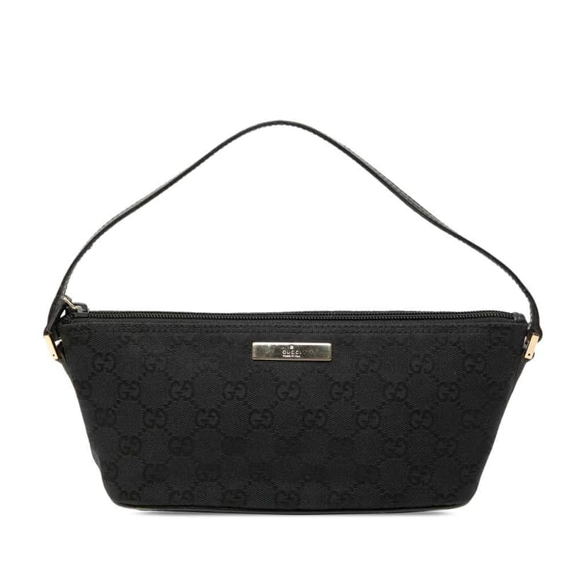 Gucci GG Canvas Boat Black Canvas Good condition - Front View