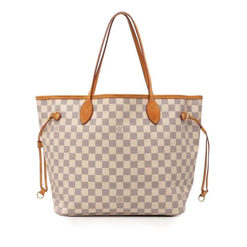 Louis Vuitton Damier Azur Neverfull MM White Very good condition - Front View