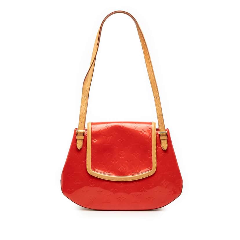 Louis Vuitton Monogram Vernis Biscayne Bay GM Red Leather Very good condition - Front View
