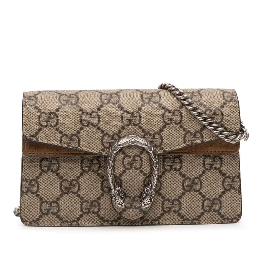 Gucci Mini GG Supreme Dionysus Crossbody Brown Canvas Very good condition - Front View