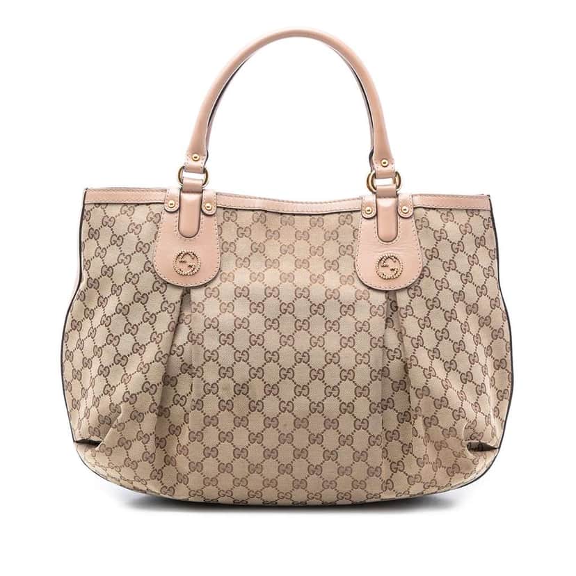 Gucci Large GG Canvas Scarlett Tote Brown Canvas Very good condition - Front View