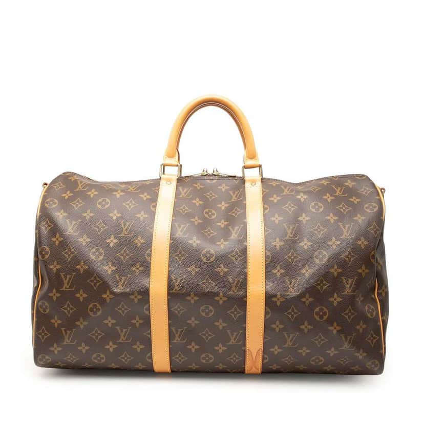Louis Vuitton Monogram Keepall Bandouliere 50 Brown Very good condition - Front View