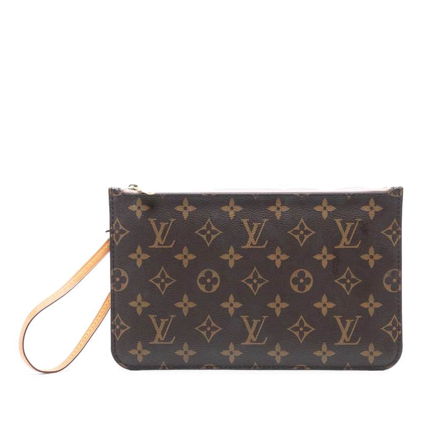 Louis Vuitton Monogram Neverfull MM Pouch Brown Good condition - Front View