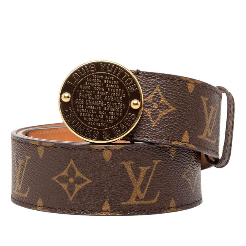 Louis Vuitton Monogram Trunks and Bags Belt Brown Very good condition - Front View