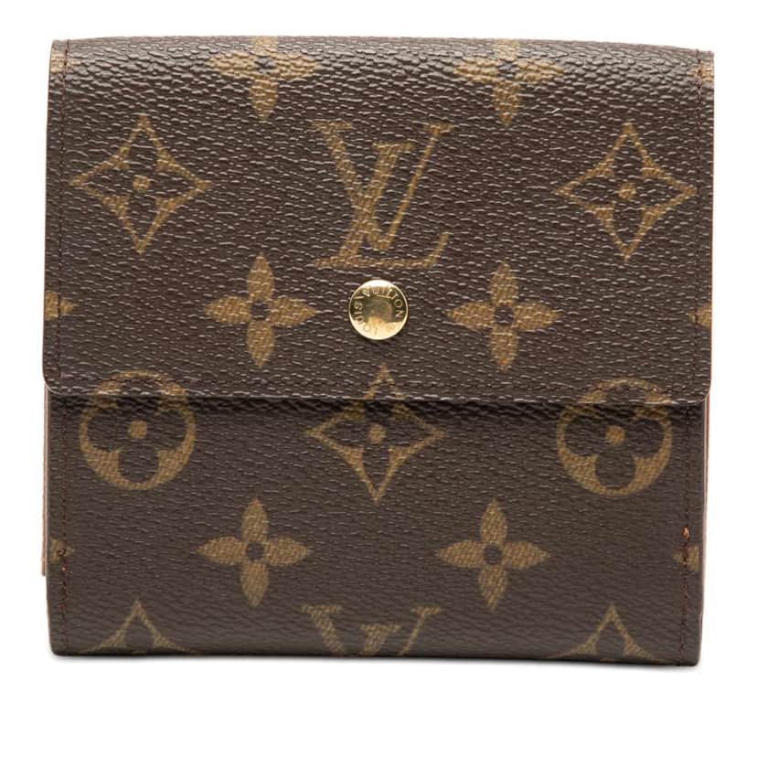 Louis Vuitton Monogram Elise Wallet Brown Very good condition - Front View