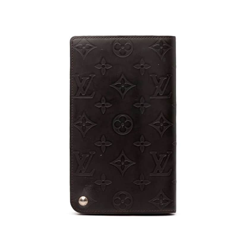 Louis Vuitton Monogram Glace Hoist Organizer Wallet Brown Leather Very good condition - Front View