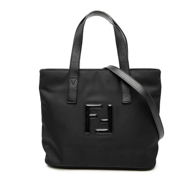 Fendi Nylon FF Satchel Black Very good condition - Front View