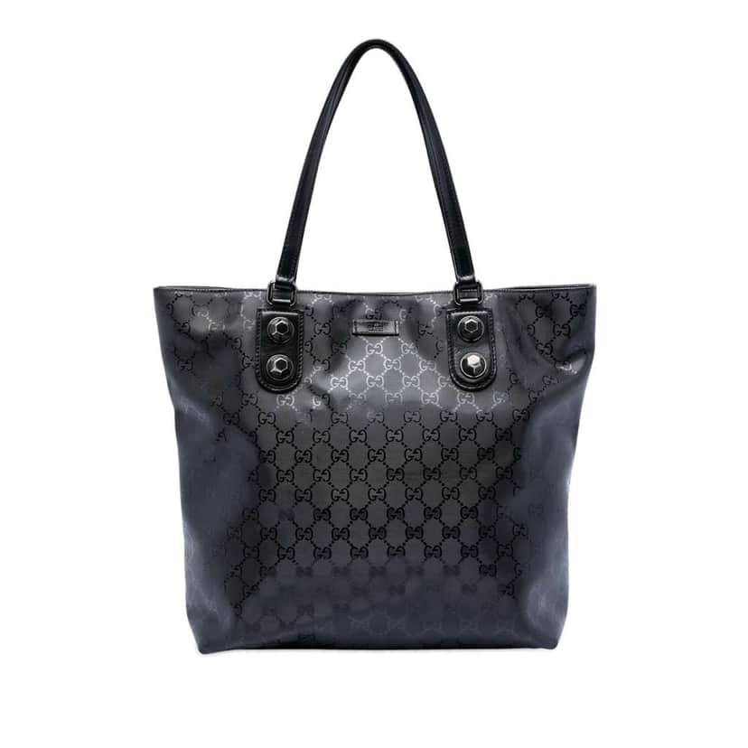 Gucci GG Imprime Tote Black Canvas Very good condition - Front View