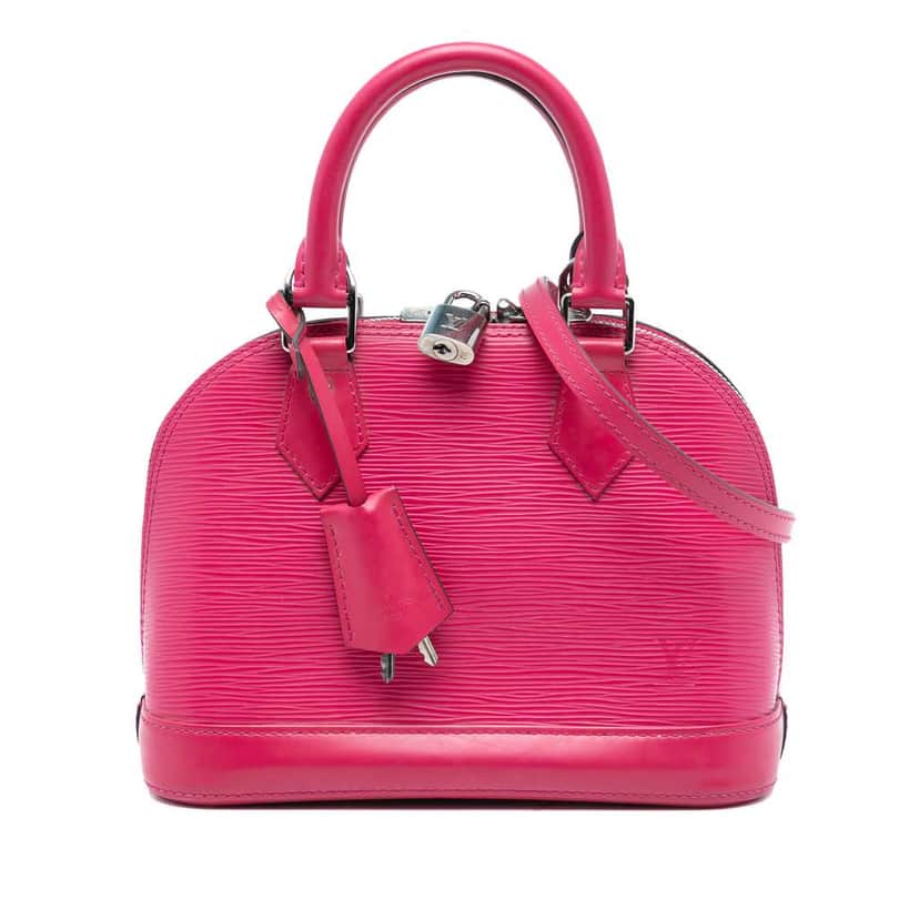 Louis Vuitton Epi Alma BB Pink Leather Good condition - Front View