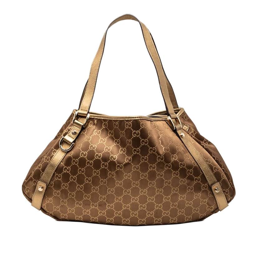 Gucci GG Canvas Abbey D Ring Tote Brown Canvas Very good condition - Front View
