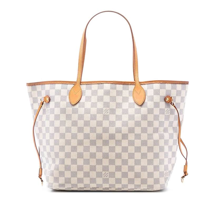 Louis Vuitton Damier Azur Neverfull MM White Very good condition - Front View