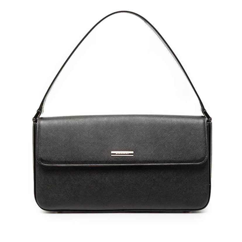 Burberry Leather Shoulder Bag Black Leather Very good condition - Front View