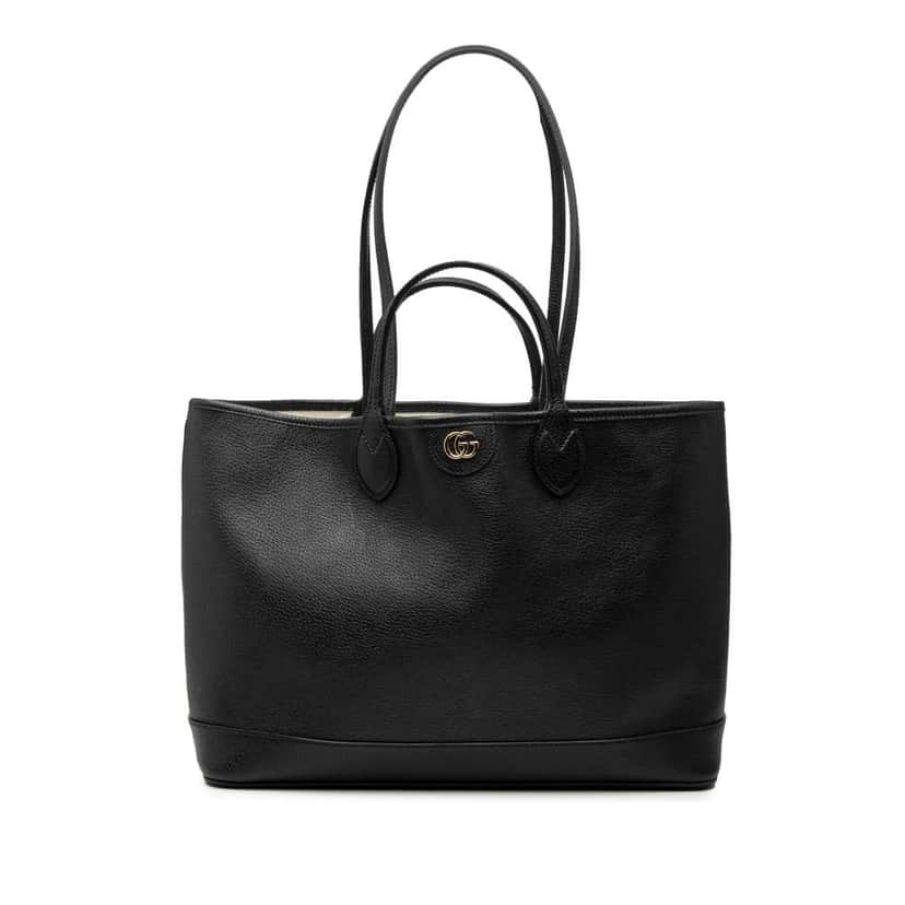Gucci Medium Leather Ophidia Tote Black Leather Very good condition - Front View