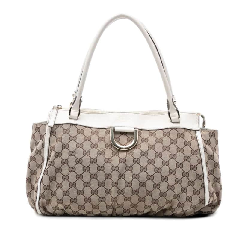 Gucci GG Canvas Abbey D Ring Tote Brown Canvas Good condition - Front View