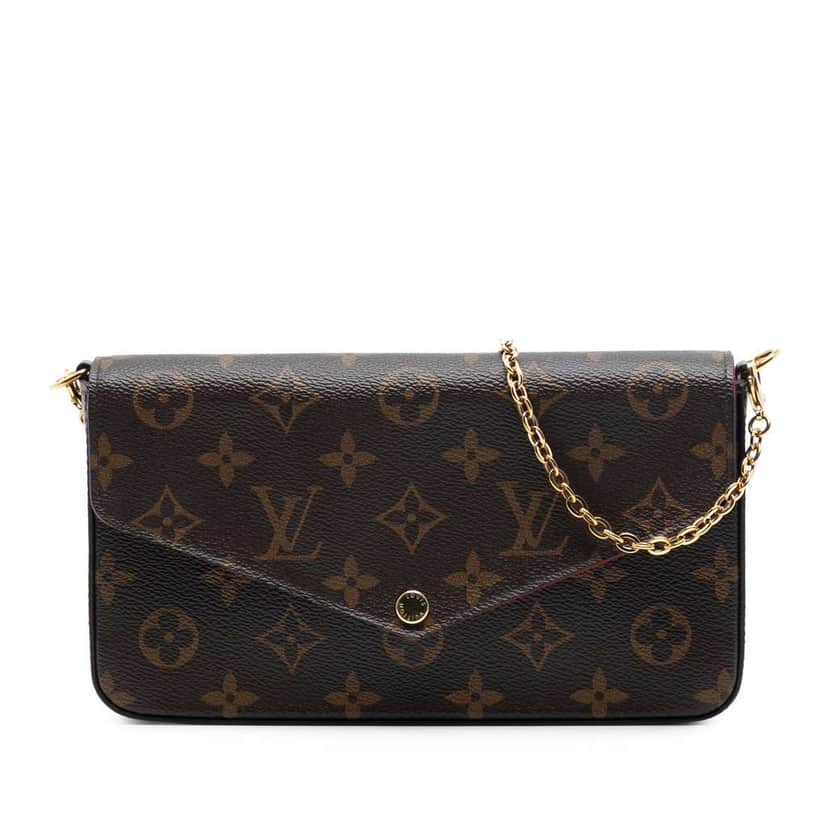Louis Vuitton Monogram Pochette Felicie Brown Very good condition - Front View