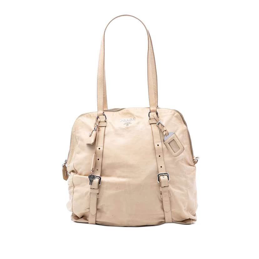 Prada Nappa New Look Tote Brown Leather Very good condition - Front View