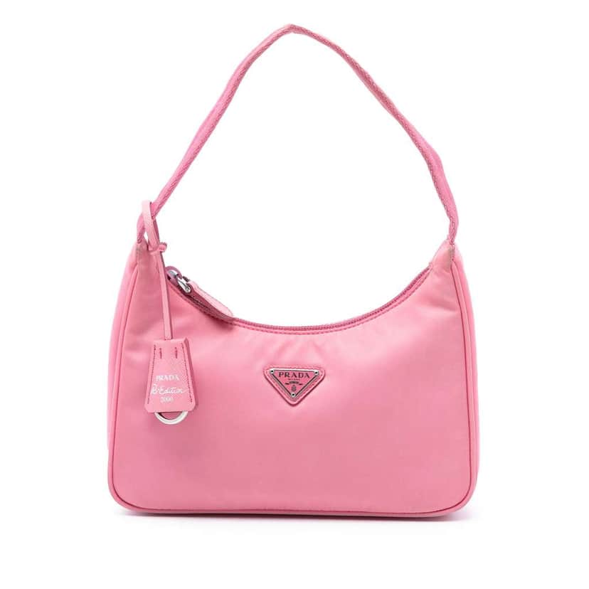 Prada Mini Tessuto Re Edition 2000 Shoulder Bag Pink Good condition - Front View