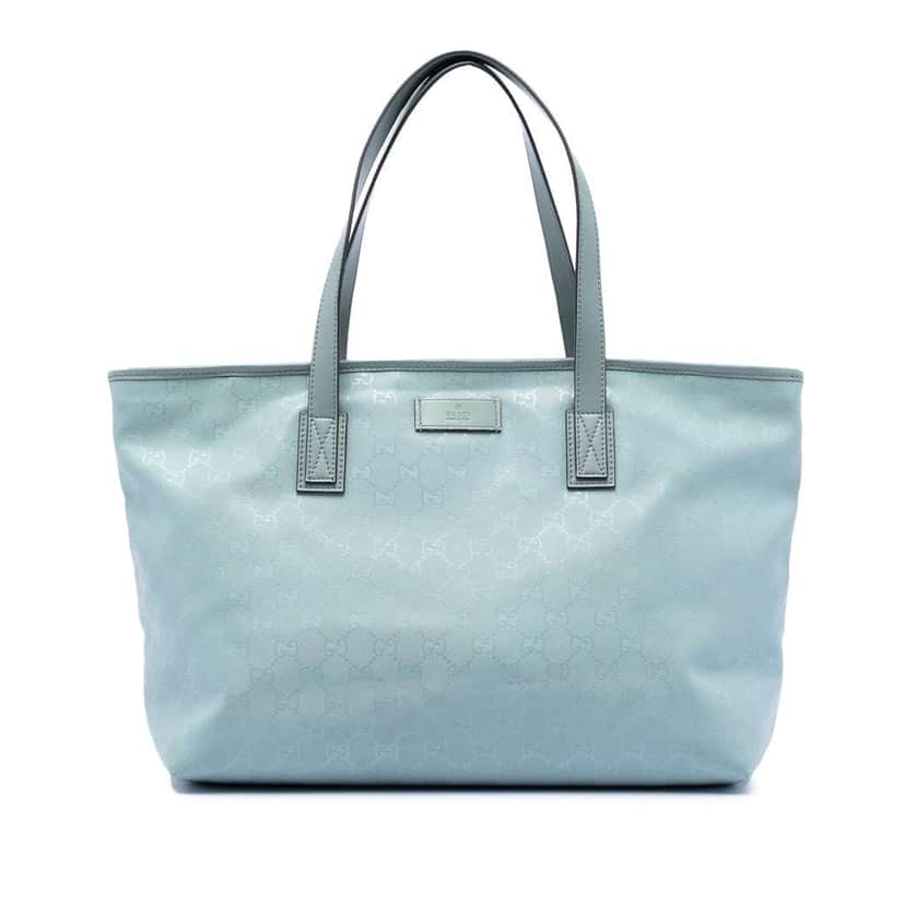 Gucci Medium GG Imprime Tote Blue Canvas Very good condition - Front View