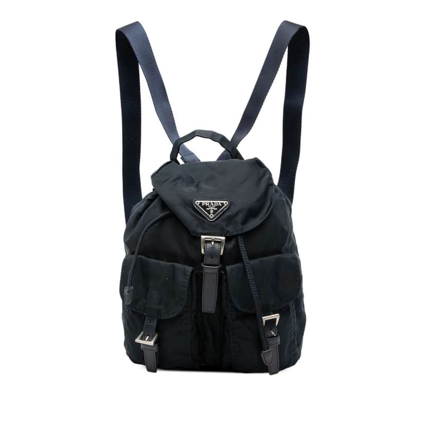 Prada Tessuto Backpack Blue Good condition - Front View