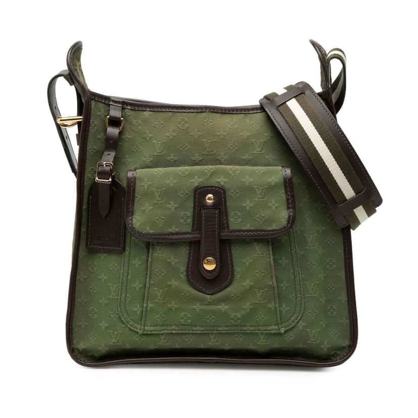 Louis Vuitton Monogram Mini Lin Besace Mary Kate Green Canvas Very good condition - Front View
