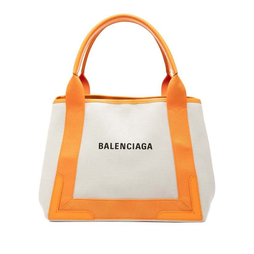 Balenciaga Canvas Navy Cabas S Tote Brown Canvas Very good condition - Front View