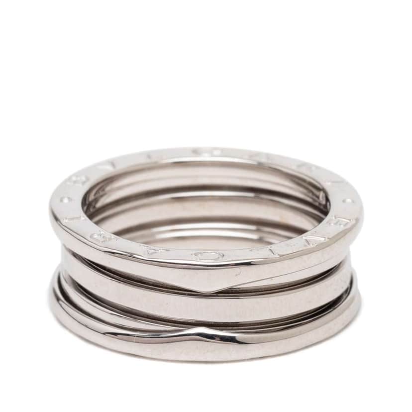 Bvlgari 18K White Gold B.Zero1 Three Band Ring Silver White Gold Good condition - Front View