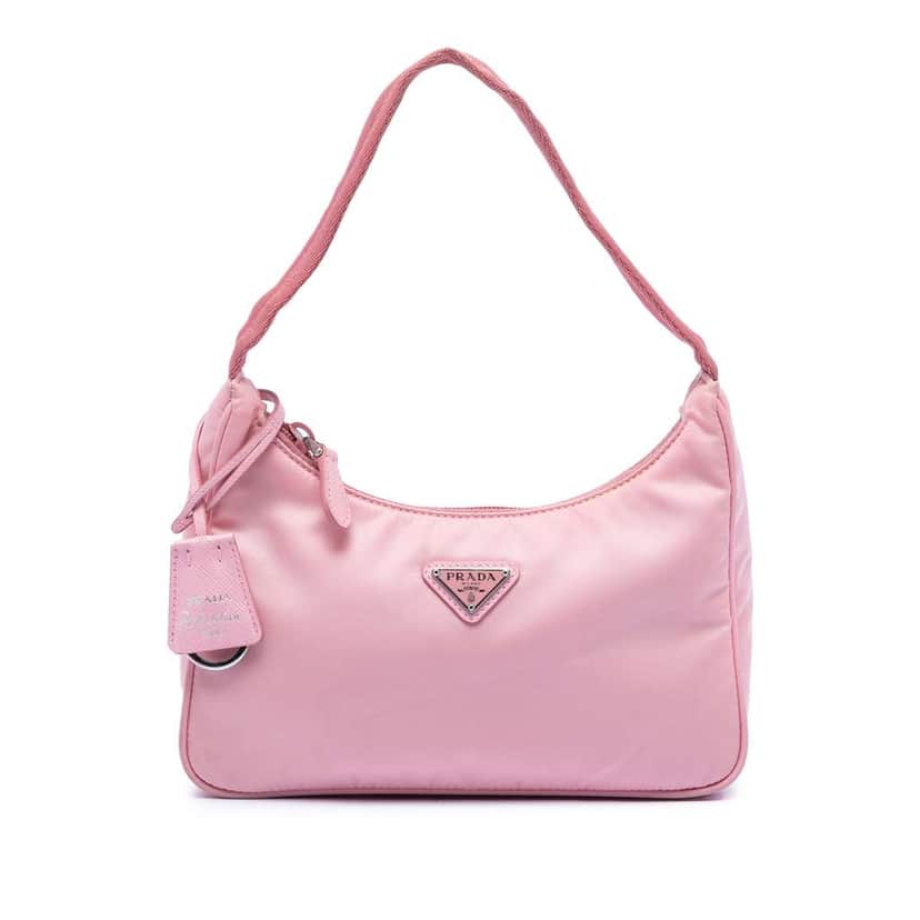 Prada Mini Tessuto Re Edition 2000 Shoulder Bag Pink Good condition - Front View
